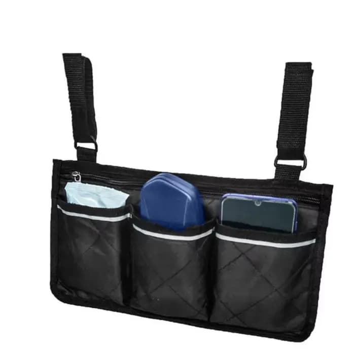 Sac de rangement pour accoudoir de fauteuil roulant, 5 couleurs, organisateur latéral multi-poches a