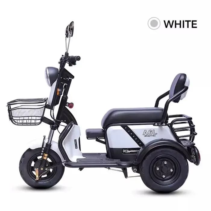 Tricycle électrique à trois places pour Parent et enfant, 600W, 48V, 20ah, pour la famille, avec bat