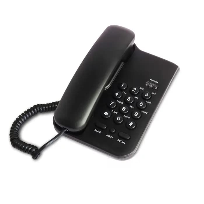Téléphone filaire, téléphone fixe de base pour personnes âgées, téléphone domestique analogique avec