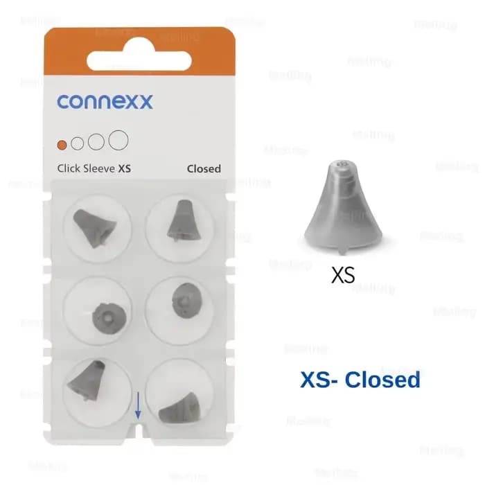 Kit d'accessoires pour appareils auditifs Signia/Rexton Vibe | Domes ouvertes + manchons Connexx C