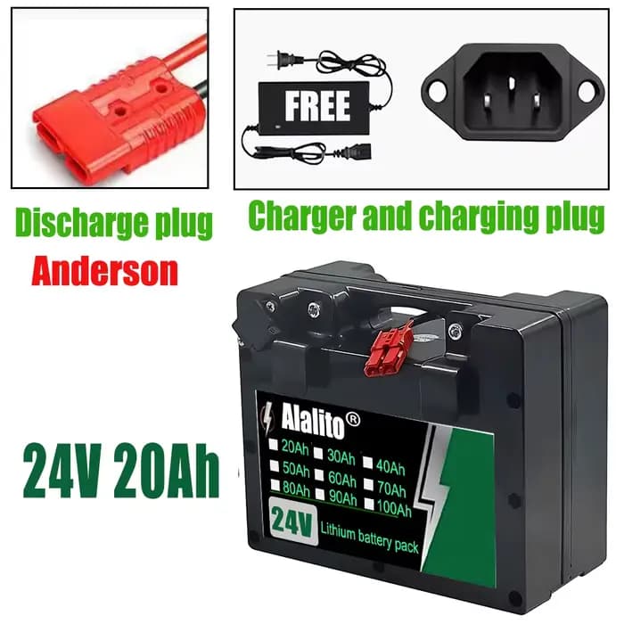 Batterie spéciale 24V pour fauteuil roulant électrique 20Ah-100Ah Batterie Li-ion 18650 haute capaci
