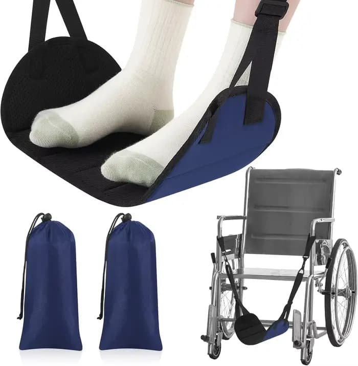Repose-pieds suspendu réglable pour fauteuil roulant, 2 pièces, hamac de rechange pour repose-pieds,