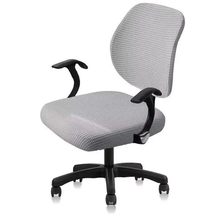 1 ensemble (housse arrière + housse de siège) housse de chaise d'ordinateur de bureau fendue housses