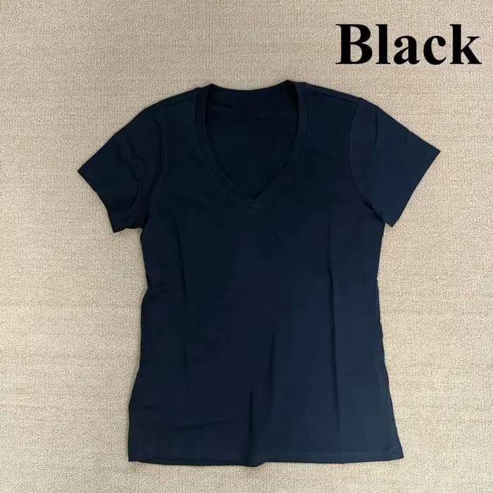 T-shirts pour femmes, vêtements féminins, col en V, manches courtes, polo pour femmes, matière en co
