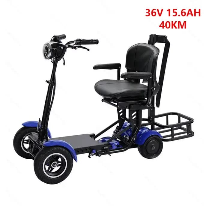 Scooter de mobilité à 4 roues avec chariot de Golf pliant 36V Scooter électrique à trois vitesses ré