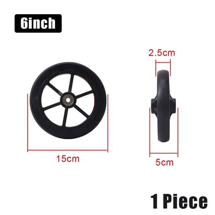 1/2 pièces 6/7/8 pouces roue de remplacement pour fauteuils roulants Rollator marcheurs fauteuil rou