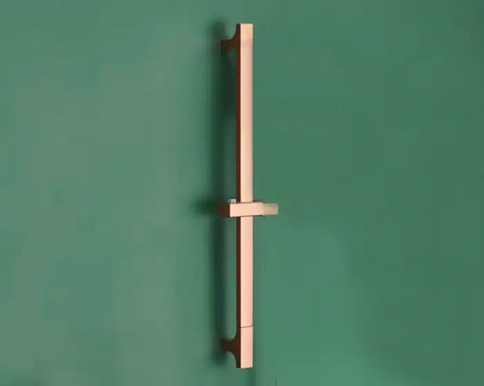 Ensemble de douchette à main avec barre coulissante, fonctions en or rose, douche à main réglable, b