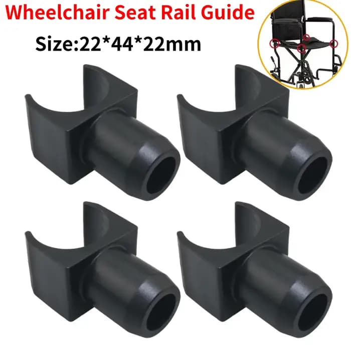 Ensemble de curseurs de Rail pour fauteuil roulant en plastique en forme de U, Guide de siège de fau