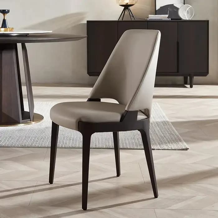 Chaises de salle à manger de luxe modernes, confortables et ergonomiques, en cuir, de styliste, Ense
