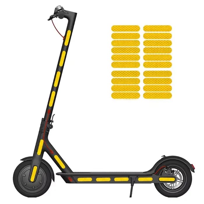 Autocollants réfléchissants pour roues de scooter – Film autocollant lumineux d'avertissement latéra