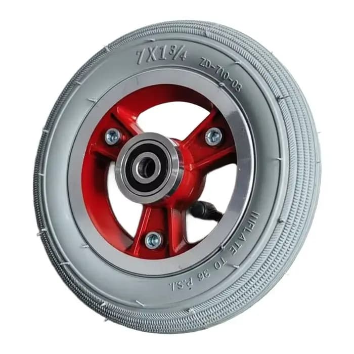 Roues avant de 7 pouces, pneus gonflables 7x1 3/4, pièces de rechange, pneus pneumatiques gris adapt