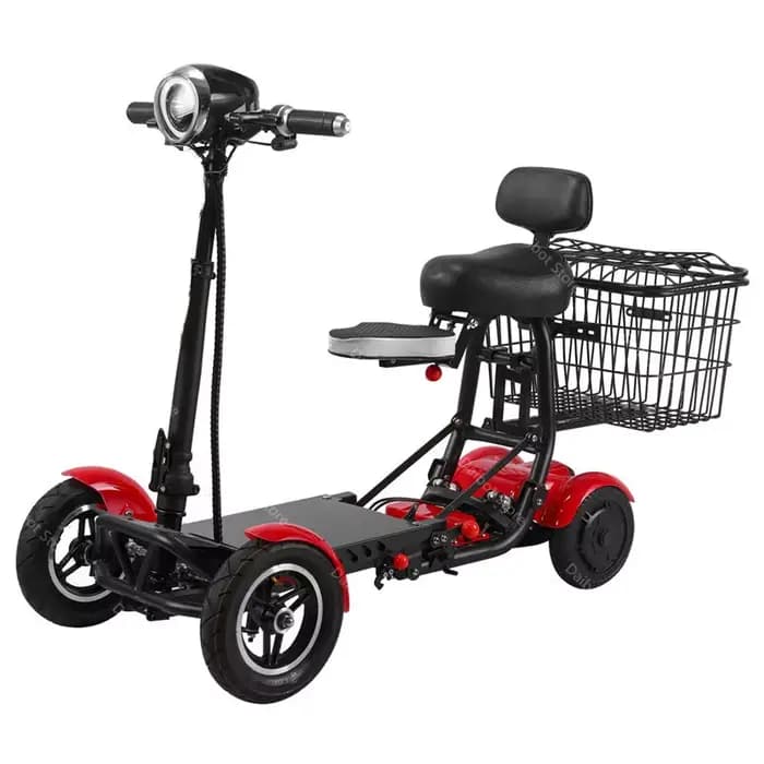 Famille tout Terrain pliant mobilité Scooter électrique personnes âgées avec panier/siège bébé 500W