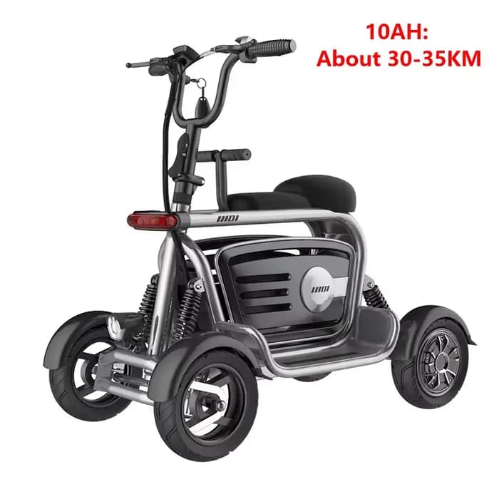 Scooter électrique à double moteur à 4 roues pour adultes, 800W, 48V, Scooter de mobilité à 4 roues