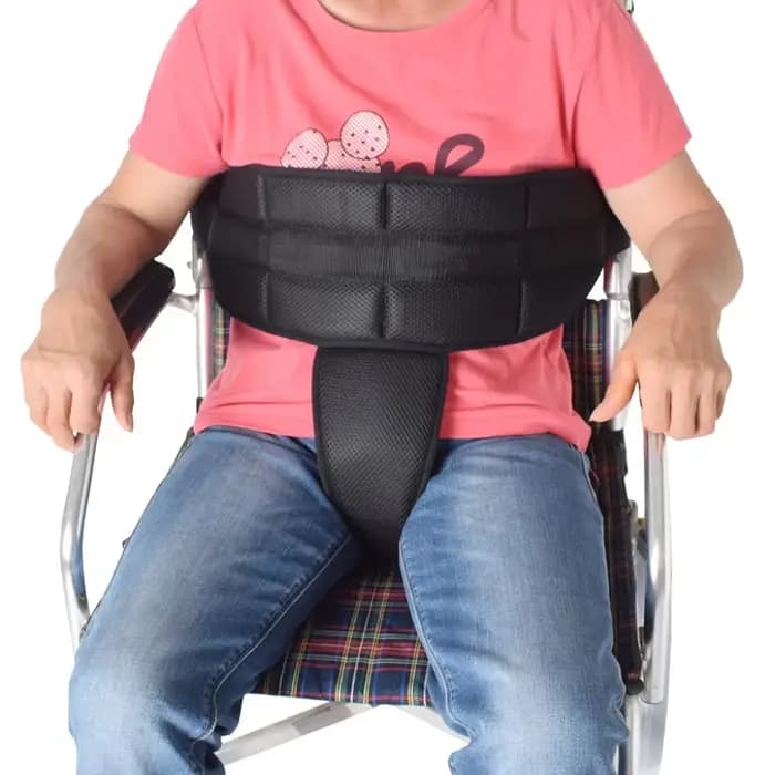 Ceintures de protection pour fauteuil roulant, coussin en T, empêche la chute du corps, siège de séc