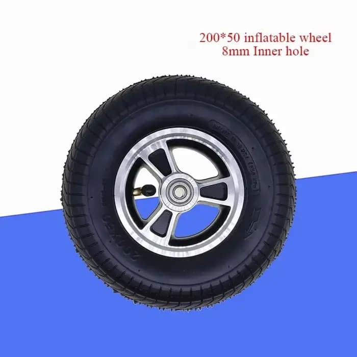 Roue avant gonflable en alliage d'aluminium pour fauteuil roulant électrique, roue génitale avec rou