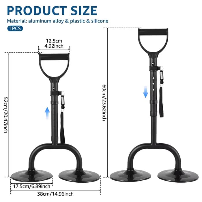 Outil d'aide à la mobilité réglable 52-60CM, dispositif d'aide sur pied Portable avec lanière, aide