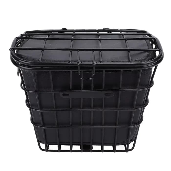 Panier de rangement avant pour vélo avec sac intérieur noir, résistant à l'eau et à la poussière, pa