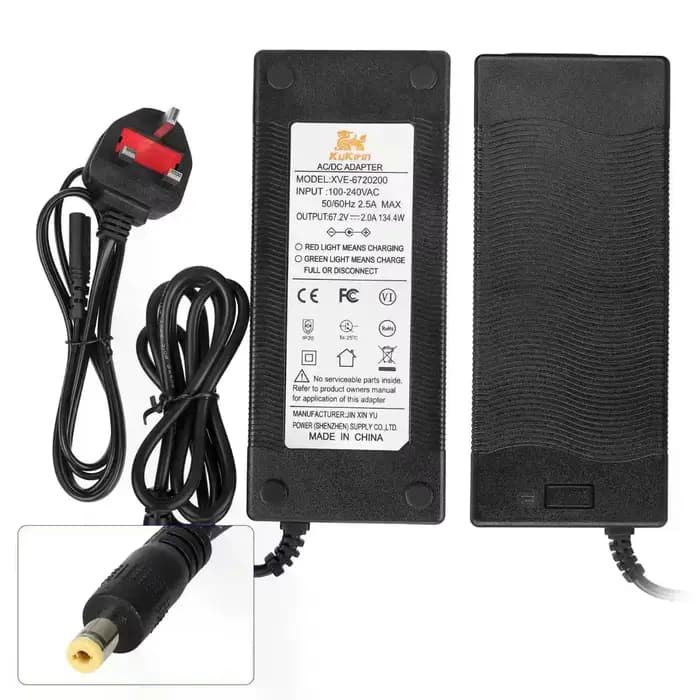 Chargeur de batterie au Lithium électrique pour Scooter Kukirin G4, 67.2V, 2,0 a, accessoire Origina