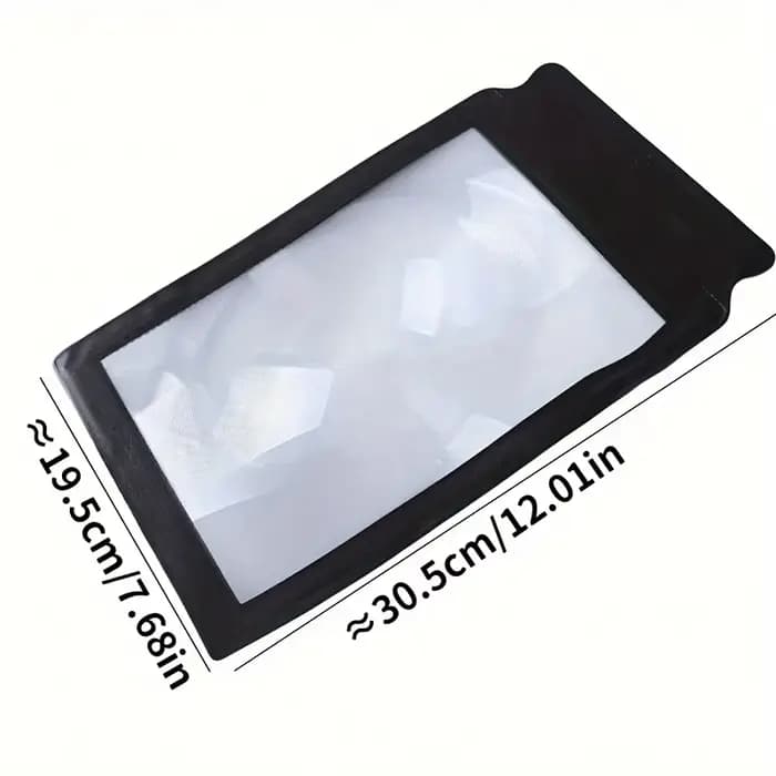 Loupe grossissante 3X de grande taille - Aide à la lecture portable à vision complète pour les perso