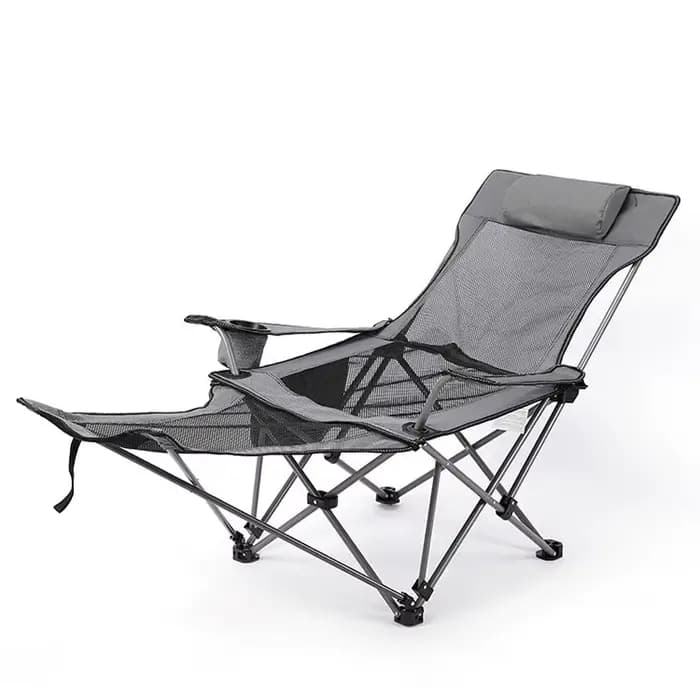 Chaise longue de camping, chaise de camping inclinable portable, chaise de camping pliable avec repo
