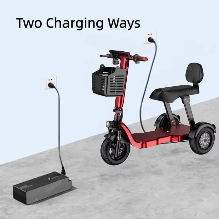 Scooter de mobilité pliant léger pour personnes âgées longue portée 40KM 1000W 48V petit Parent enfant adulte Tricycle électrique 3 roues