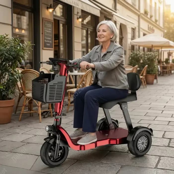 Scooter de mobilité pliant léger pour personnes âgées longue portée 40KM 1000W 48V petit Parent enfant adulte Tricycle électrique 3 roues