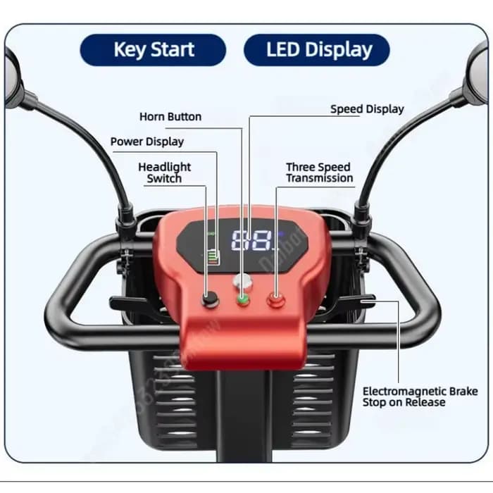 Scooter électrique pliable à 4 roues