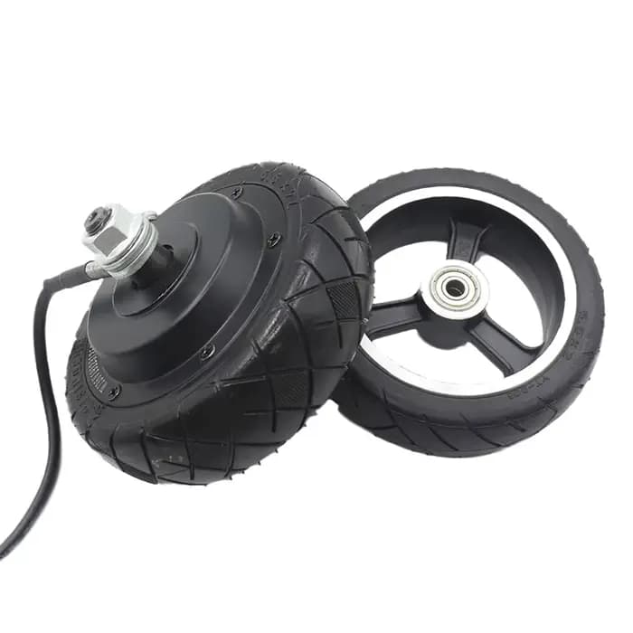Moteurs avant et arrière de 5,5 pouces + roues, moteur de moyeu de roue sans balais et sans dents, pneu solide, moteur sans balais pour trottinette électrique 36V