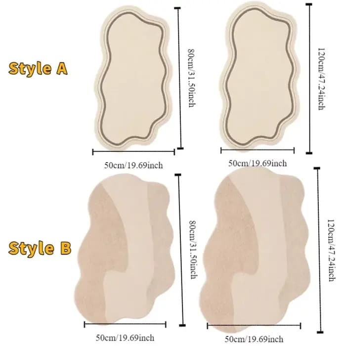 Tapis de chambre à coucher de Style crème confortable, minimaliste, doux, absorbant, antidérapant, pour chambre à coucher