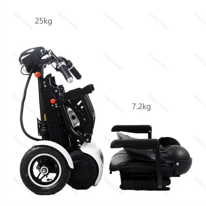 Scooter électrique pliant à 4 roues pour handicapés