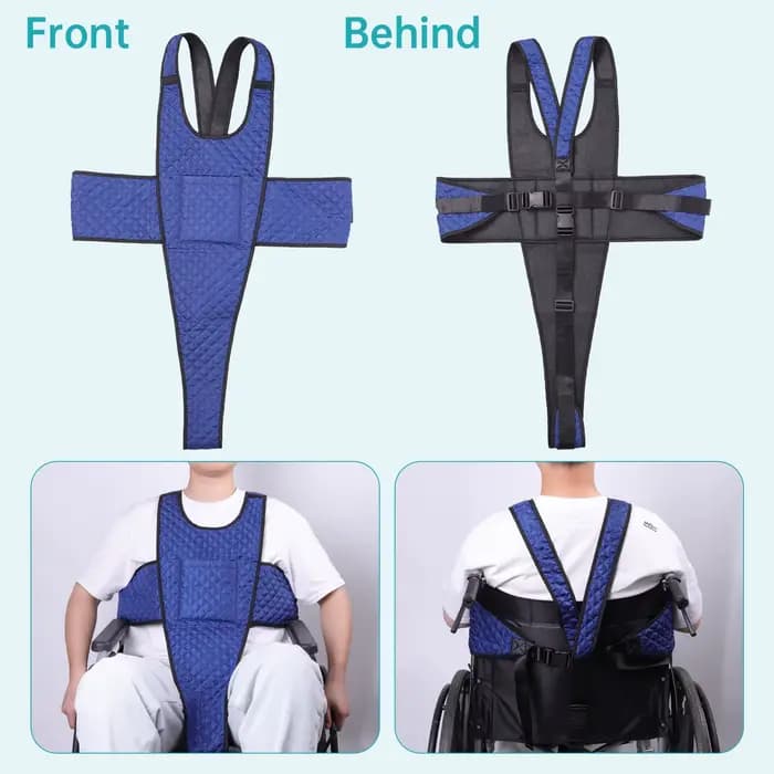 Ceinture de sécurité pour fauteuil roulant Lefeke avec poche