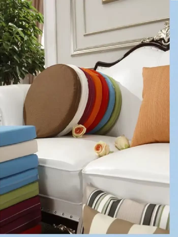 Heart extérieurs de chaise de rotin de polyester, gril d'optique fait sur commande, coussin rond imperméable et lavable