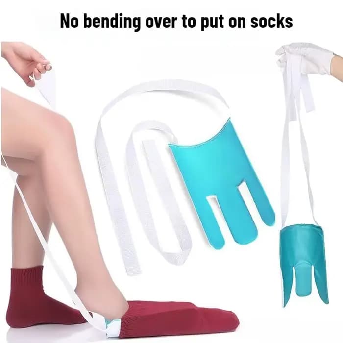 Enfile-chaussettes, outil d'aide à la mise et au retrait des chaussettes