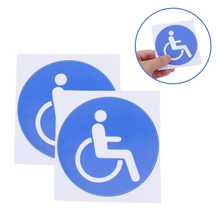 Autocollants d'avertissement pour personnes handicapées