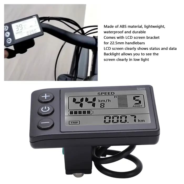 Panneau de commande à grand écran LCD pour vélo électrique
