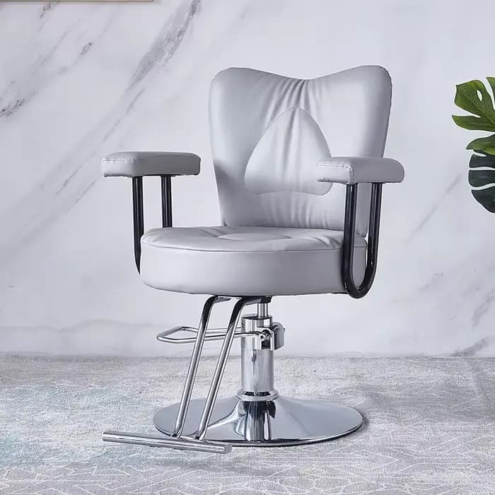 Chaise de salon plaquée or rose - Chaise de barbier en acier inoxydable