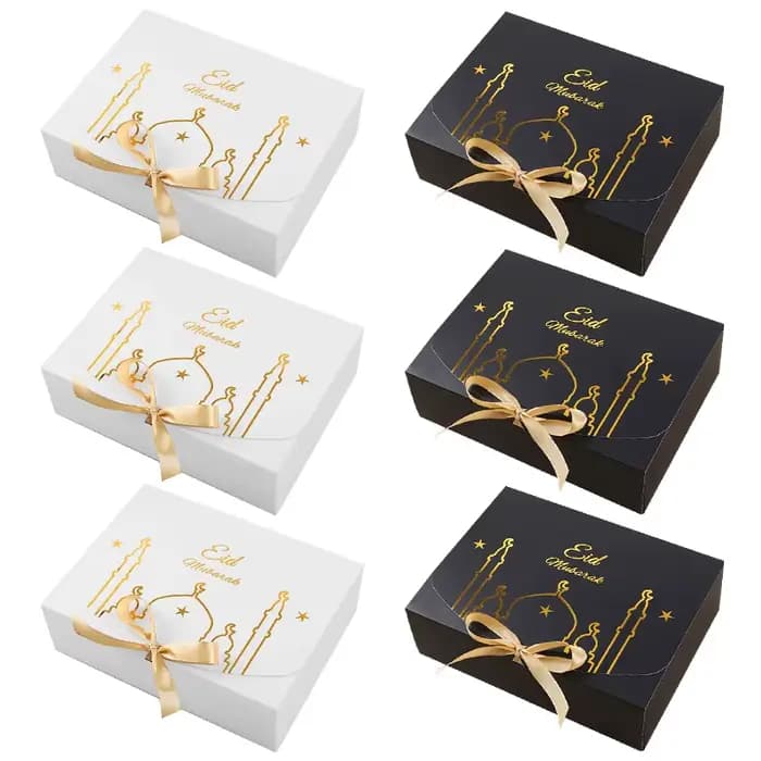 Coffret cadeau Eid Mubarak 2026, boîtes d'emballage pour biscuits, bonbons, collations, sacs, fournitures de décoration pour la maison, Festival EID