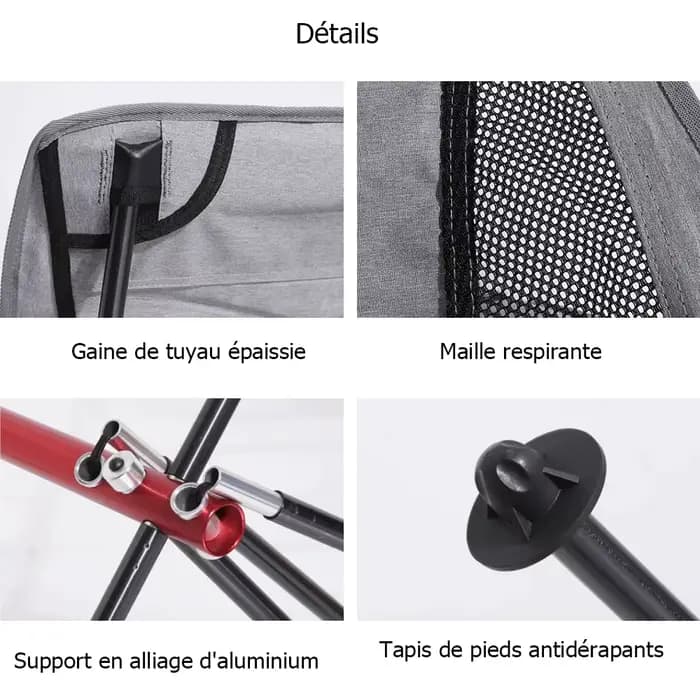 Chaise pliante avec accoudoir