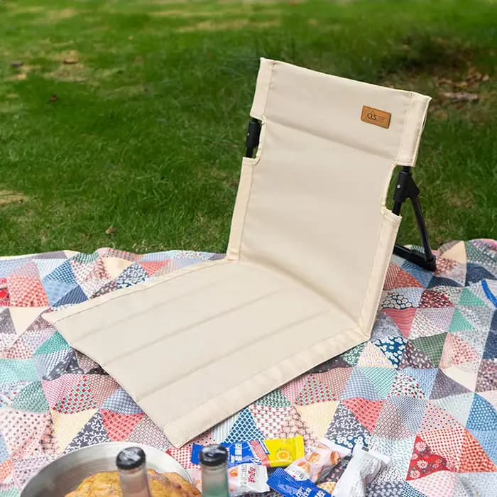 Chaise de dossier pliante de Camping, sièges de stade respirants, support en alliage d'aluminium, chaises paresseuses, sièges de blanchiment, coussin pour Camp de plage