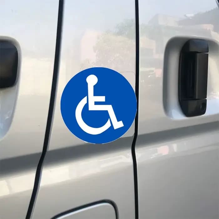 Étiquettes de symbole de fauteuil roulant pour handicapés