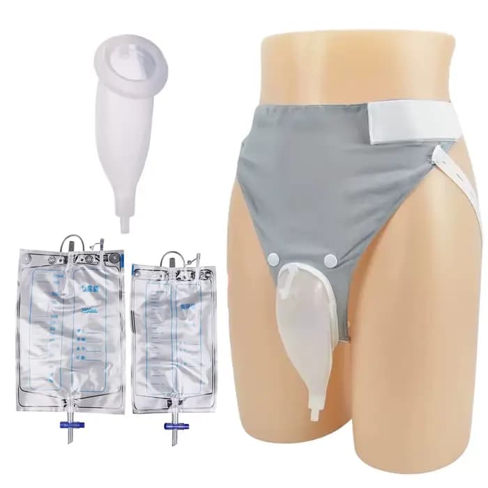 Sac collecteur d'urine en Silicone hypoallergénique réutilisable avec cathéter pour hommes adultes femmes personnes âgées urinoir de toilette