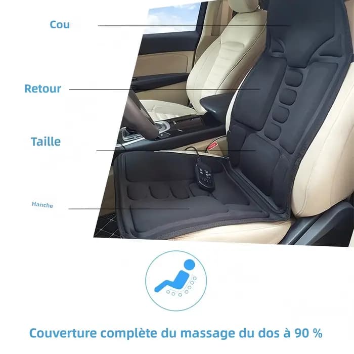 Coussin de massage portable pour le corps entier, pour le cou, le dos, la taille, les hanches, à utiliser à la maison, au bureau ou en voiture