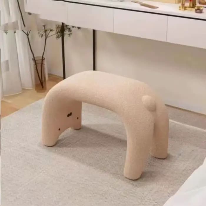 Tabouret de dressing sans accoudoirs peu encombrant, petit tabouret en peluche pour changer de chaussures, tabouret domestique multifonctionnel pour coiffeuse et chambre à coucher