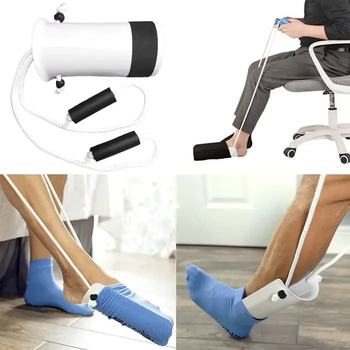 Aide à l'enfilage de chaussettes pour personnes âgées