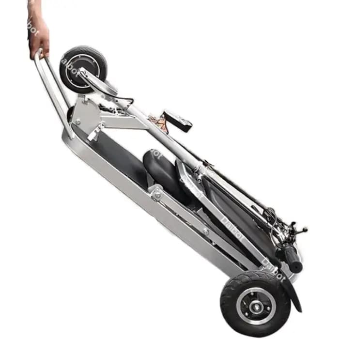 Famille pliante 3 roues 2 places Scooter de mobilité personnes âgées léger pour voyage 250W 36V Tricycle électrique pliable adultes filles