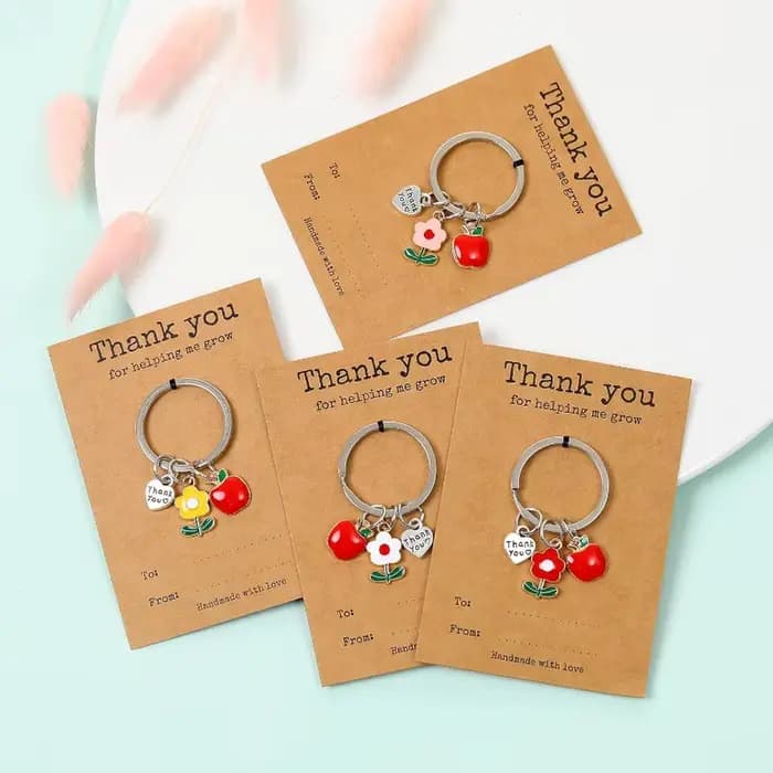 Porte-clés d'appréciation pour enseignant, cadeaux de remerciement pour m'aide à la croissance, ensemble de porte-clés, cadeau de noël pour la journée des enseignants