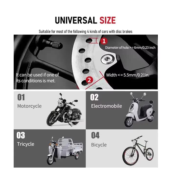 Serrure de sécurité étanche pour moto et Scooter