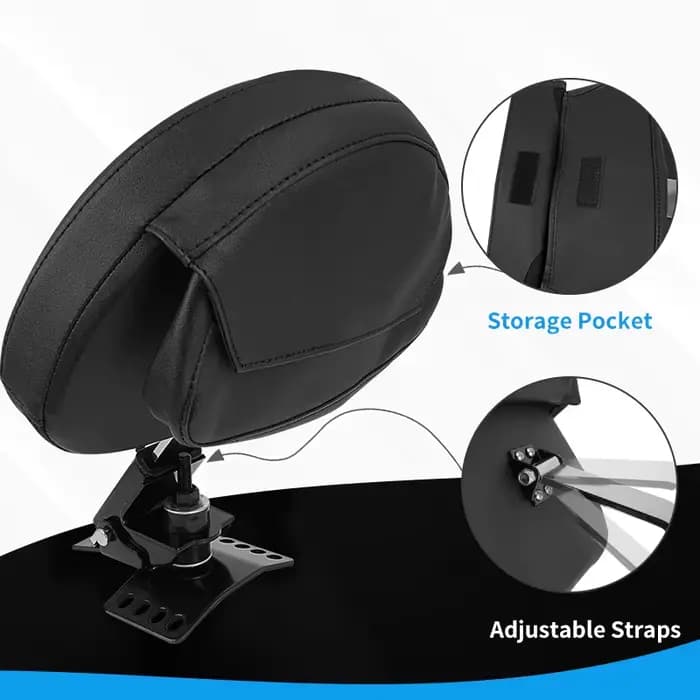Appuie-dos avant réglable en cuir PU pour motocycliste, confortable, pour Harley Touring Electra Road Street Glide Road King 1997-2022