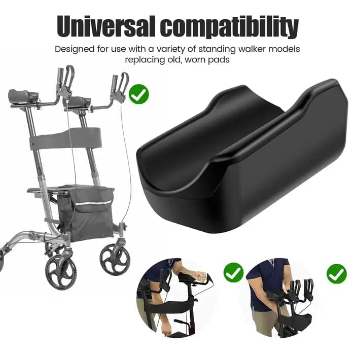 Coussin d'accoudoir universel ergonomique pour déambulateur vertical