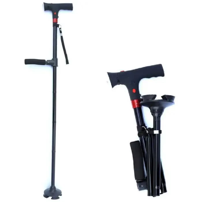 Aides à la mobilité LED canne légère pliable télescopique béquille pliante
